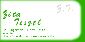 zita tisztl business card